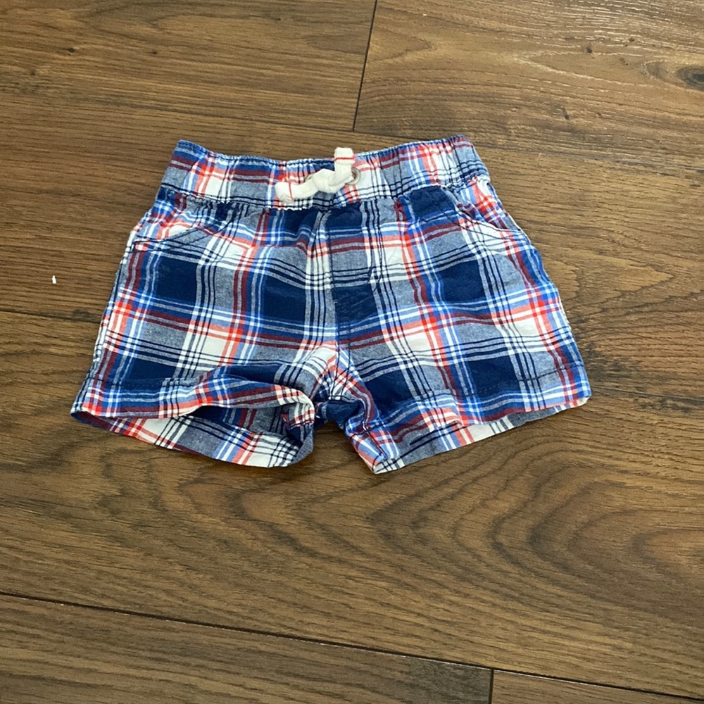 9 Month Patriotic Plaid Shorts
